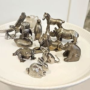 Rare set if 12 Kirk Pewter animal figures.